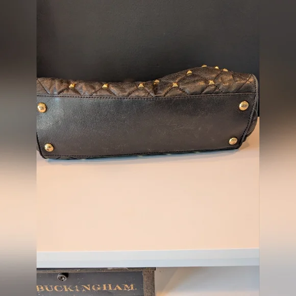 Michael Kors Black and Gold Studded Hamilton North South Tote